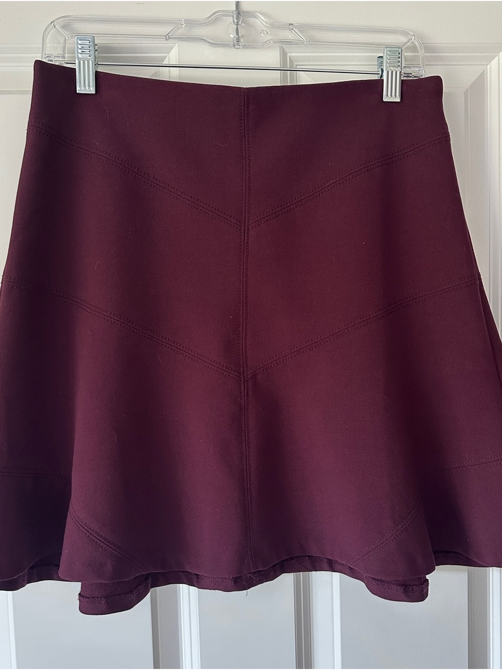 LOFT Wine A-Line Skater Skirt